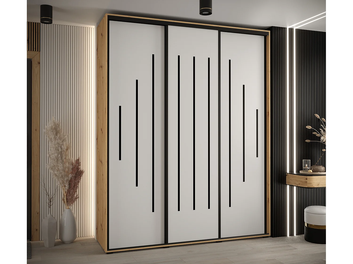 ARMOIRE DAVOS 12 À PORTES COULISSANTES 235,2/200/45 3 portes