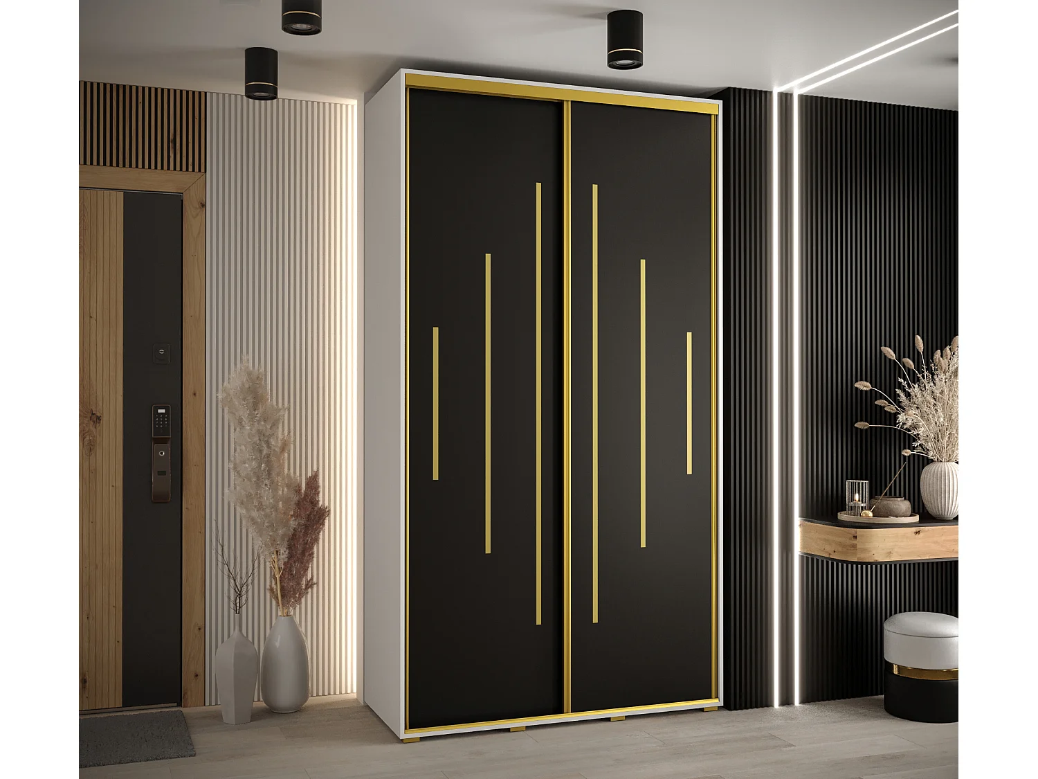 ARMOIRE DAVOS 12 À PORTES COULISSANTES 235,2/140/60 2 portes