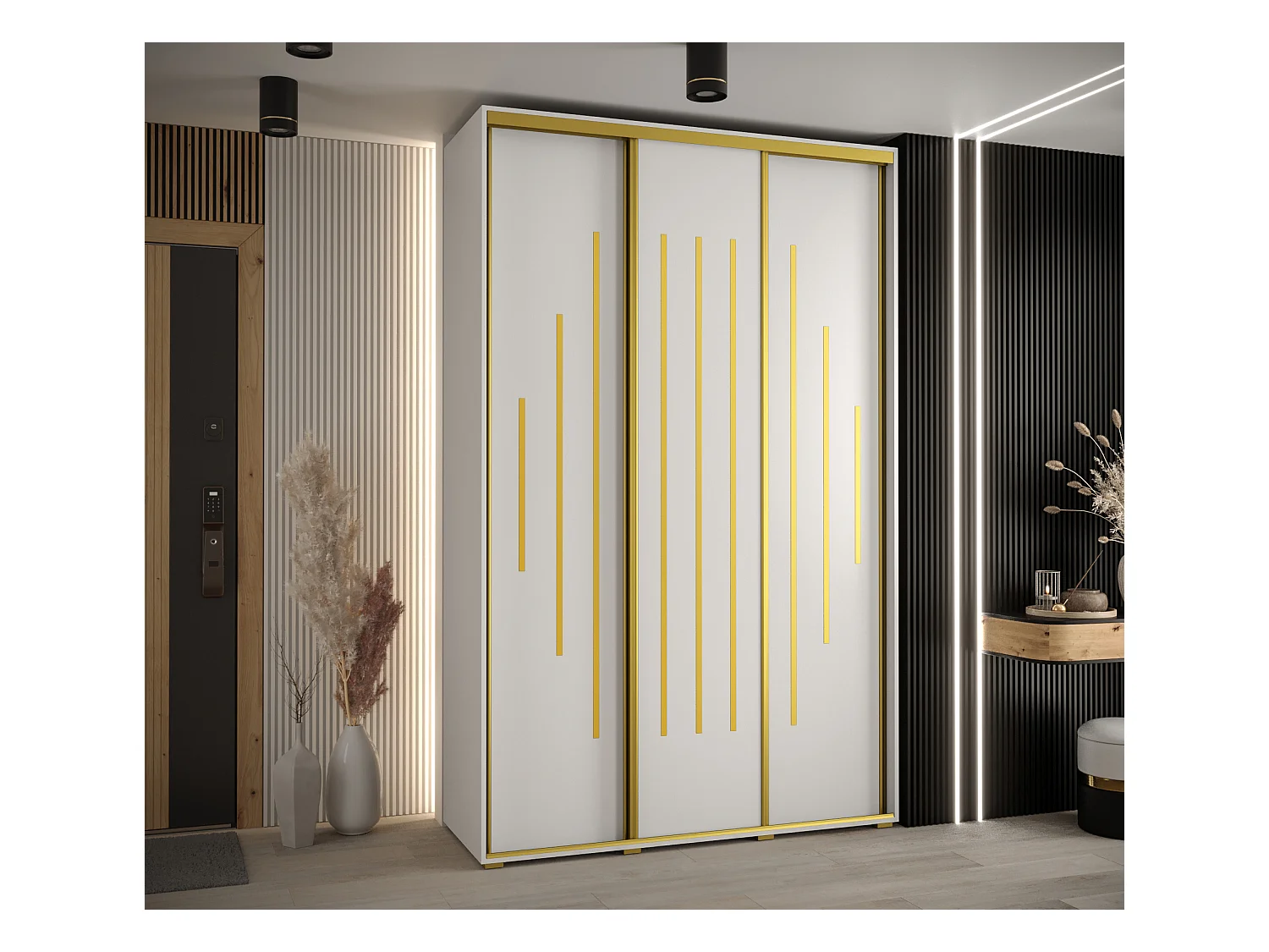 ARMOIRE DAVOS 12 À PORTES COULISSANTES 235,2/160/60 3 portes