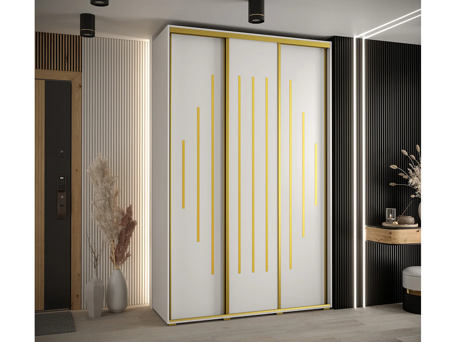 ARMOIRE DAVOS 12 À PORTES COULISSANTES 235,2/160/60 3 portes