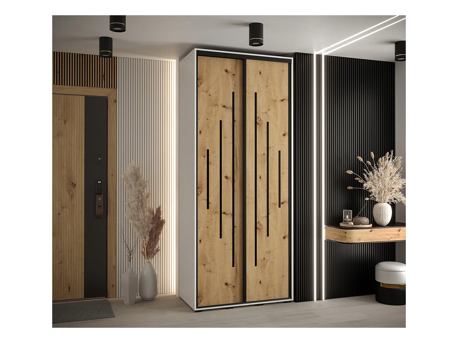 ARMOIRE DAVOS 12 À PORTES COULISSANTES 235,2/110/60 2 portes