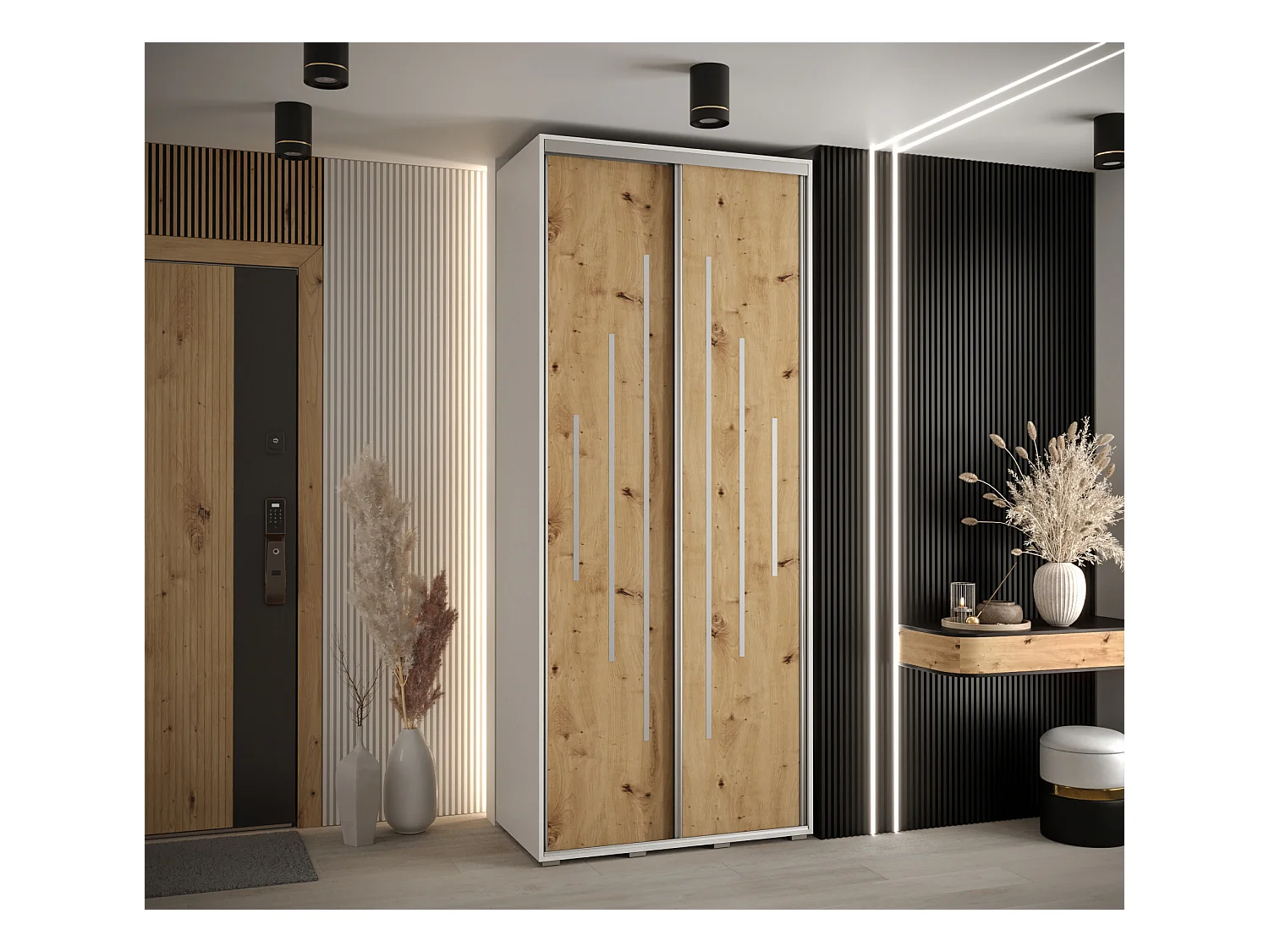 ARMOIRE DAVOS 12 À PORTES COULISSANTES 235,2/110/60 2 portes