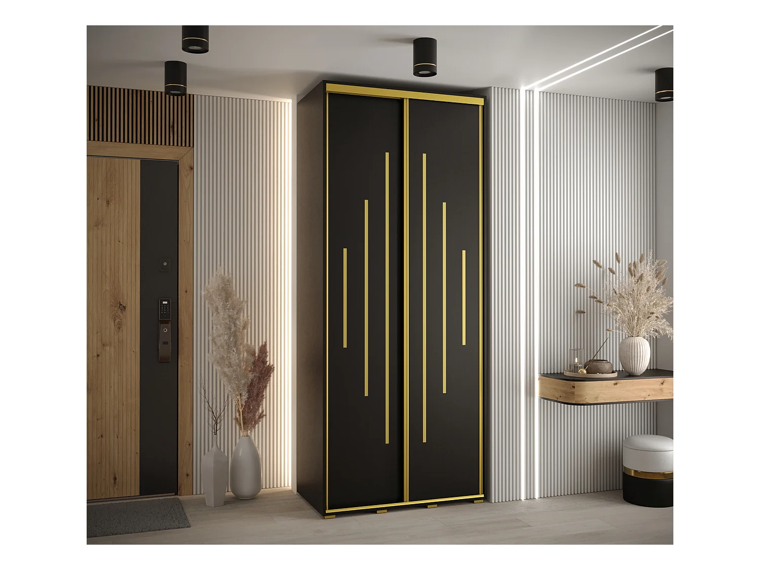 ARMOIRE DAVOS 12 À PORTES COULISSANTES 235,2/110/60 2 portes