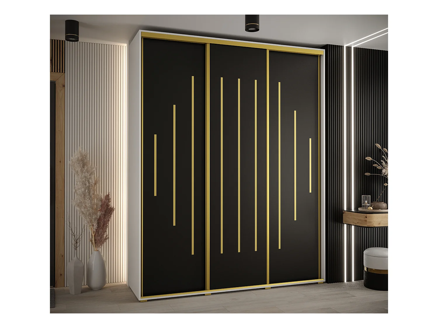 ARMOIRE DAVOS 12 À PORTES COULISSANTES 235,2/200/45 3 portes