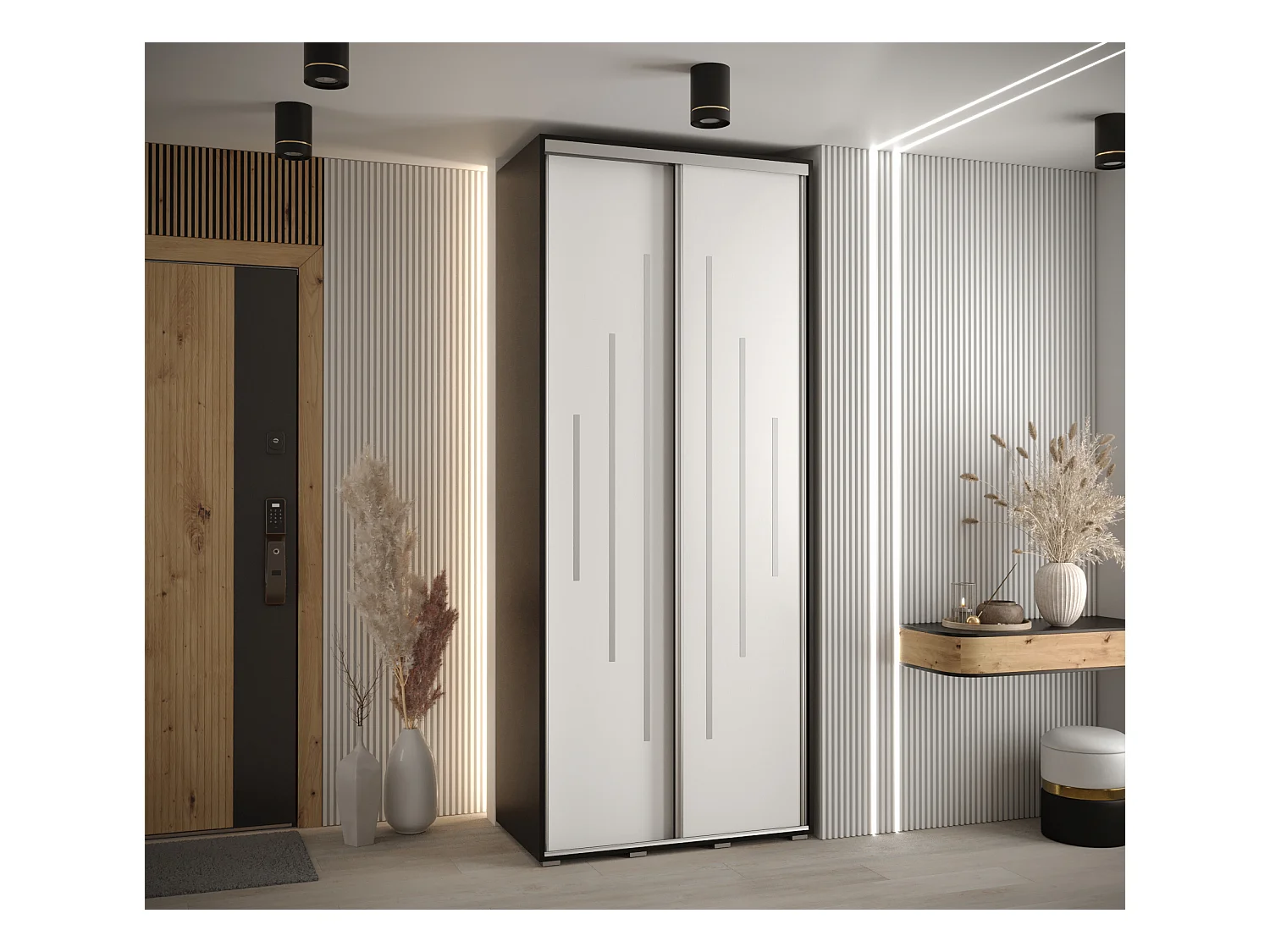 ARMOIRE DAVOS 12 À PORTES COULISSANTES 235,2/110/60 2 portes