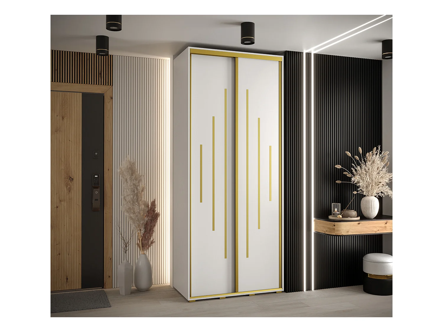 ARMOIRE DAVOS 12 À PORTES COULISSANTES 235,2/110/60 2 portes