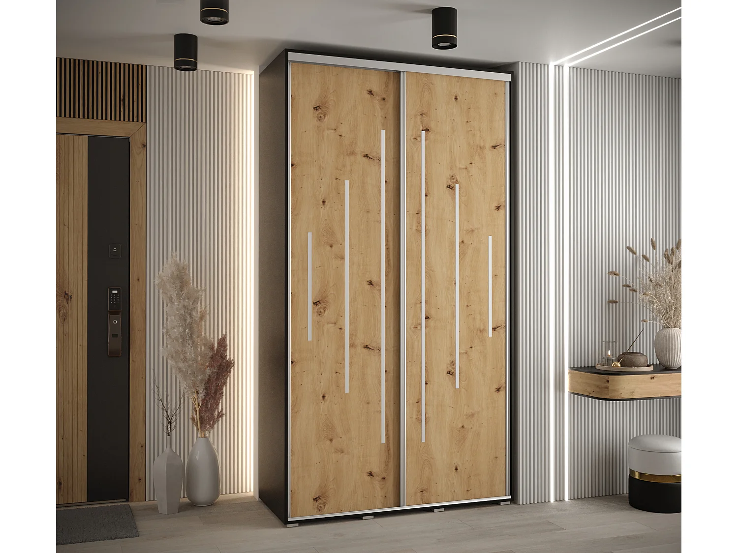 ARMOIRE DAVOS 12 À PORTES COULISSANTES 235,2/130/45 2 portes