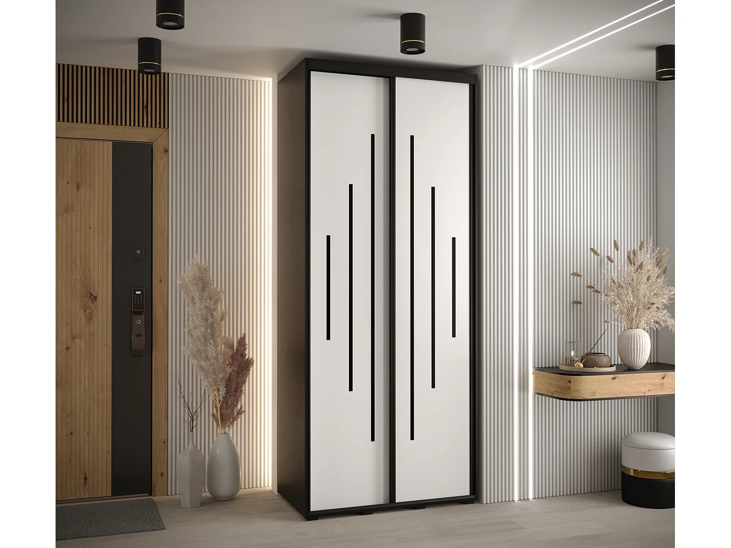 ARMOIRE DAVOS 12 À PORTES COULISSANTES 235,2/100/60 2 portes