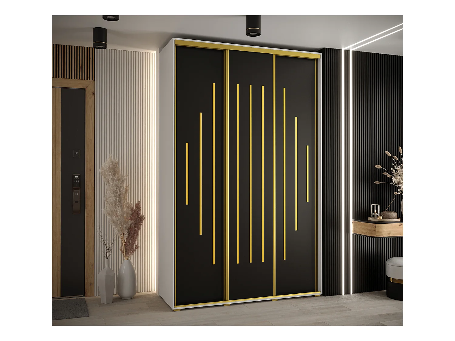 ARMOIRE DAVOS 12 À PORTES COULISSANTES 235,2/160/60 3 portes