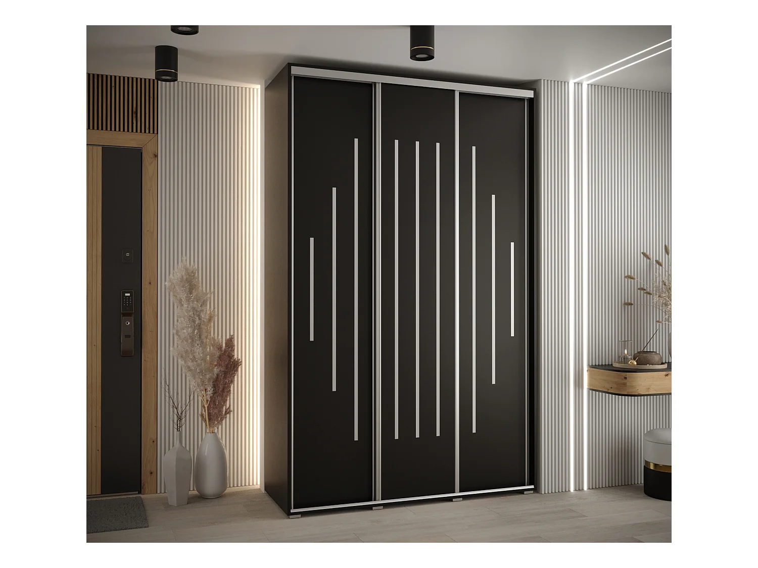 ARMOIRE DAVOS 12 À PORTES COULISSANTES 235,2/160/60 3 portes