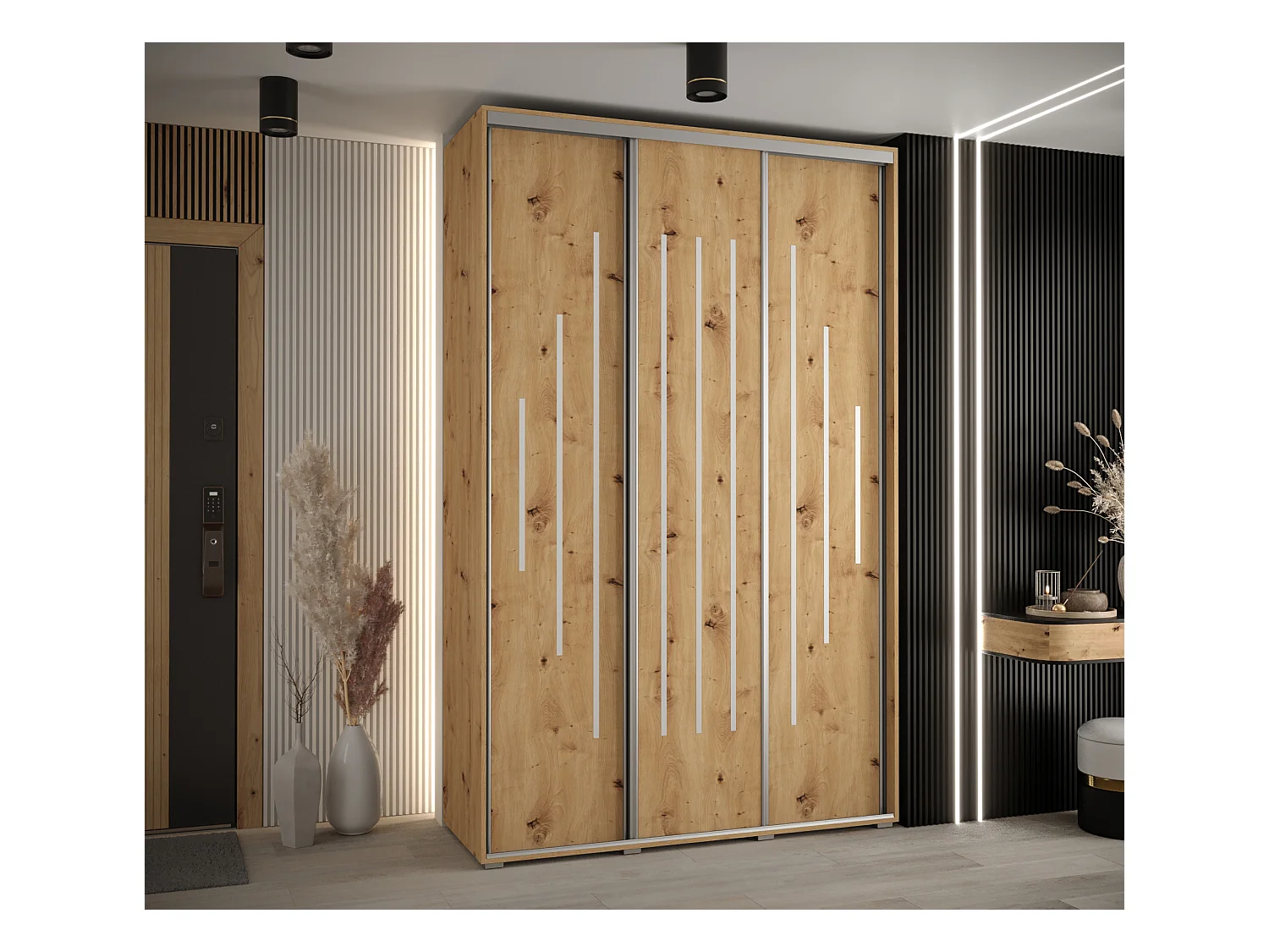 ARMOIRE DAVOS 12 À PORTES COULISSANTES 235,2/160/60 3 portes