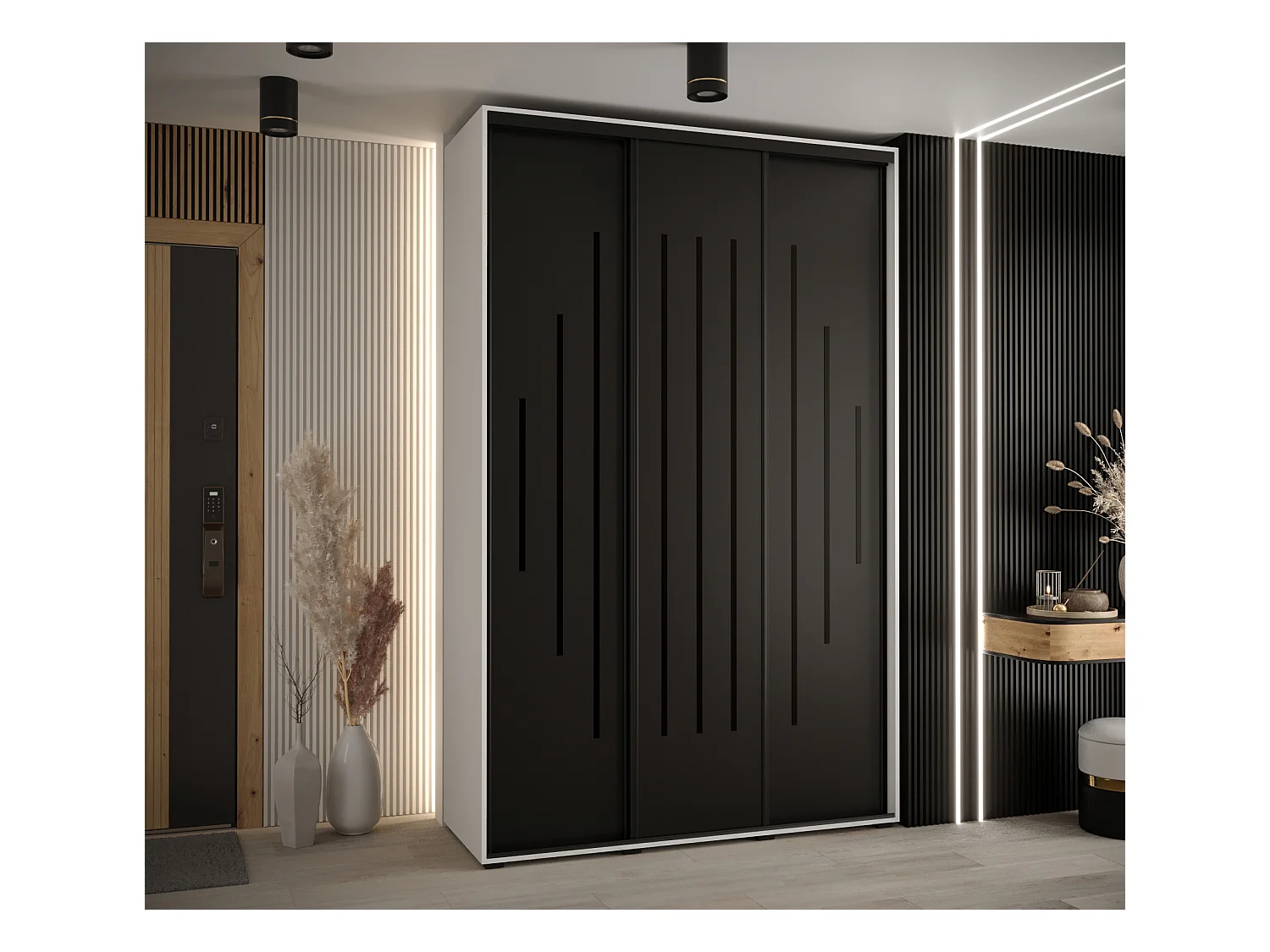 ARMOIRE DAVOS 12 À PORTES COULISSANTES 235,2/160/60 3 portes