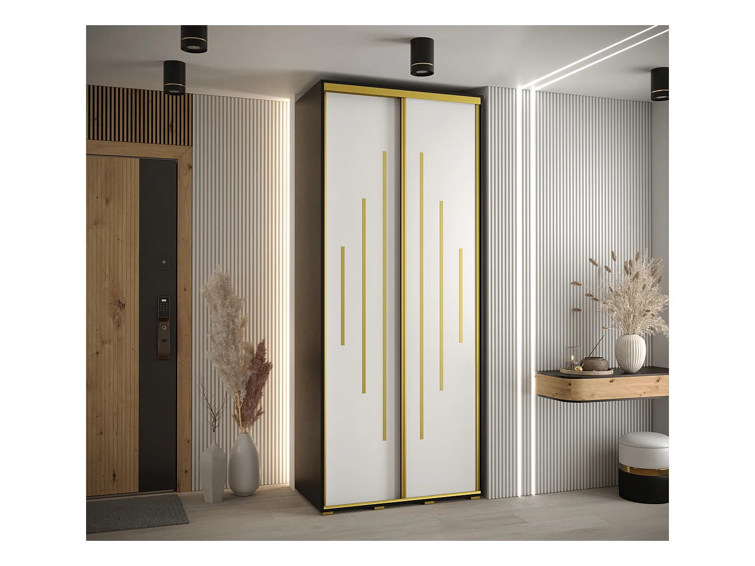 ARMOIRE DAVOS 12 À PORTES COULISSANTES 235,2/110/60 2 portes