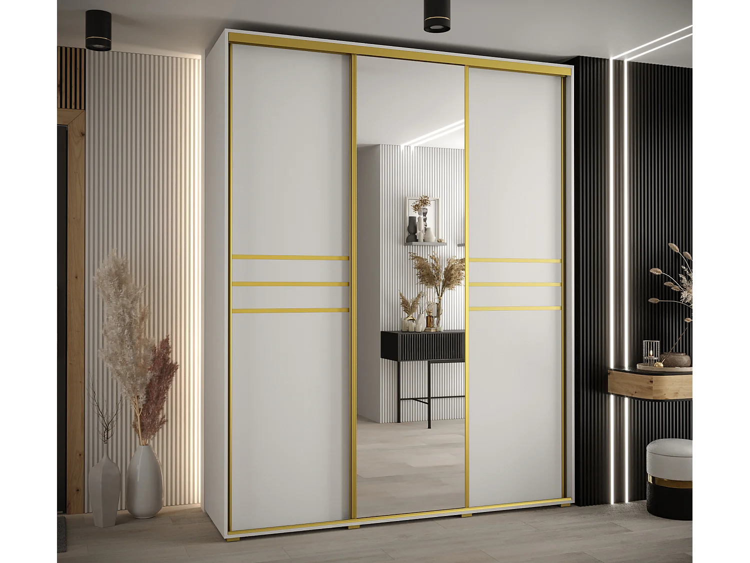 ARMOIRE DAVOS 11 À PORTES COULISSANTES 235,2/200/60 3 portes