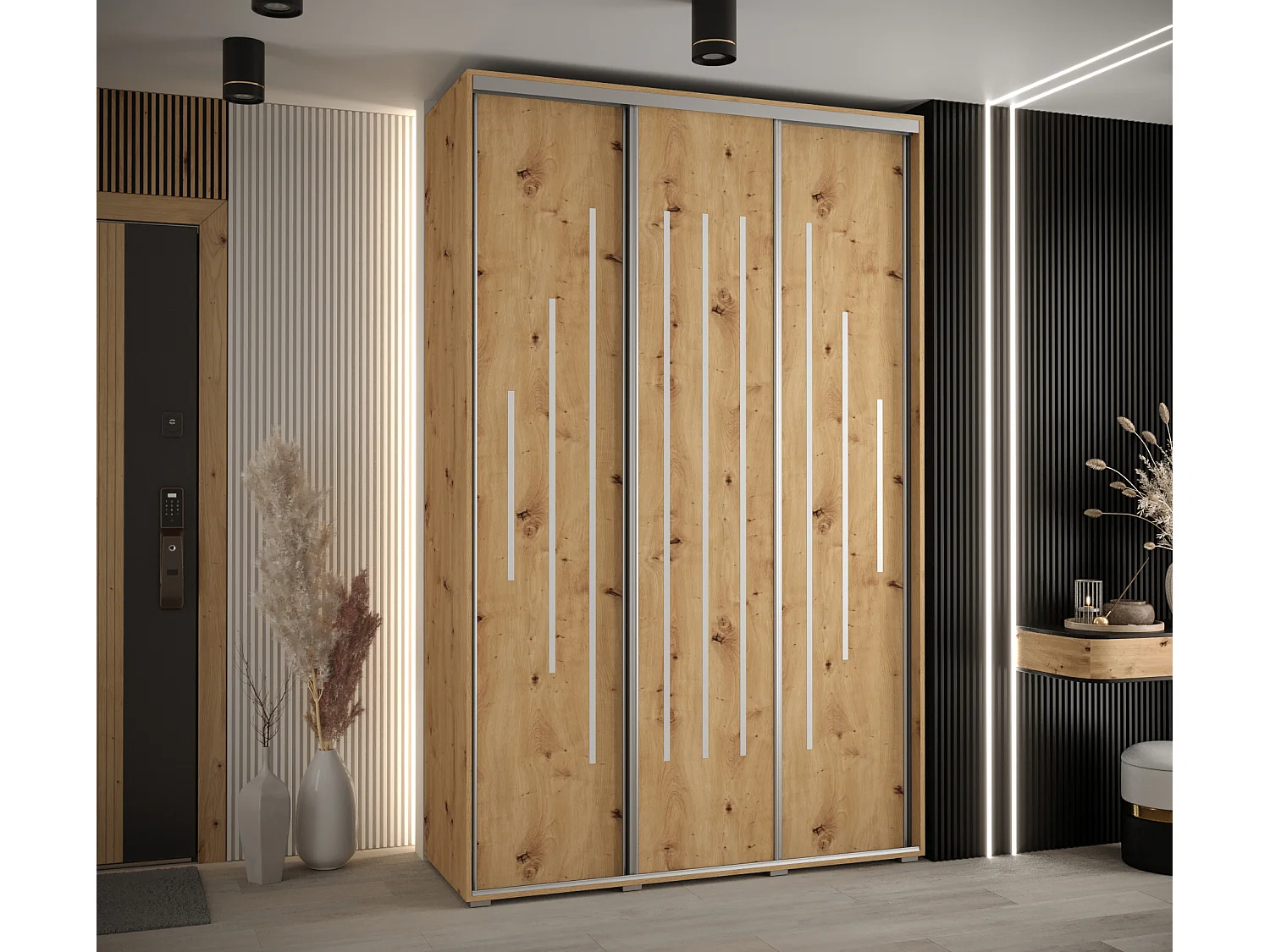 ARMOIRE DAVOS 12 À PORTES COULISSANTES 235,2/150/45 3 portes