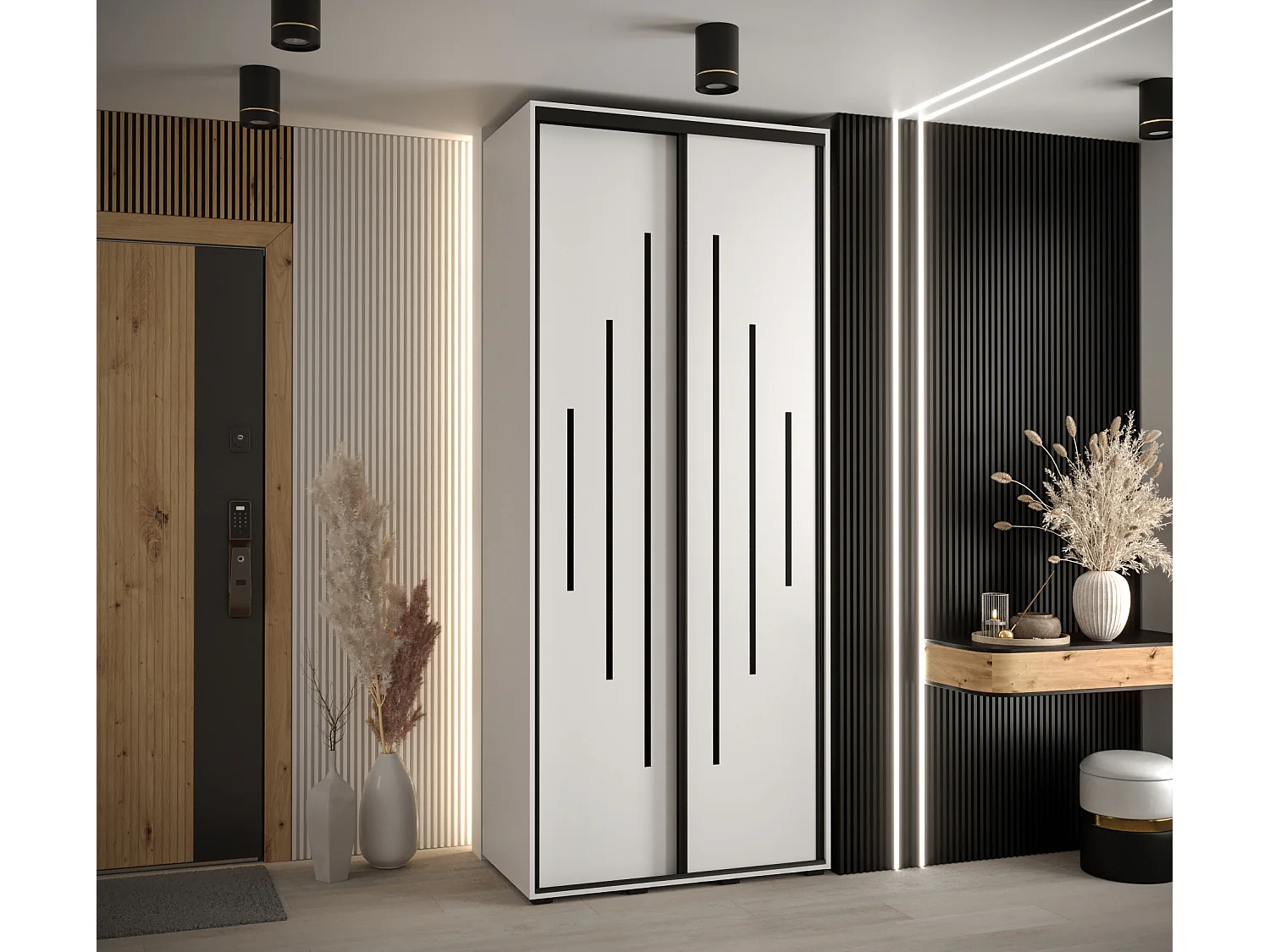 ARMOIRE DAVOS 12 À PORTES COULISSANTES 235,2/110/45 2 portes