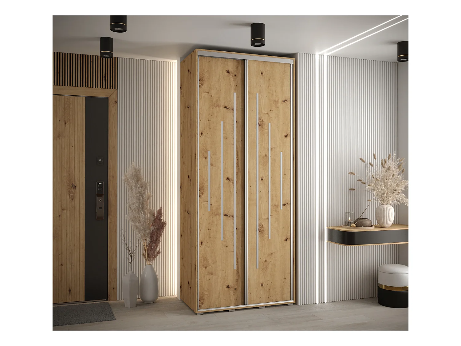 ARMOIRE DAVOS 12 À PORTES COULISSANTES 235,2/110/60 2 portes