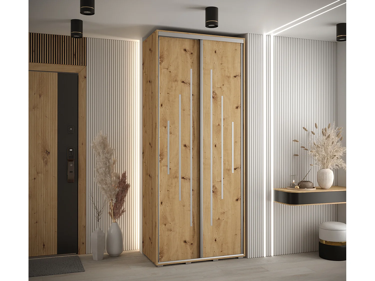 ARMOIRE DAVOS 12 À PORTES COULISSANTES 235,2/100/60 2 portes