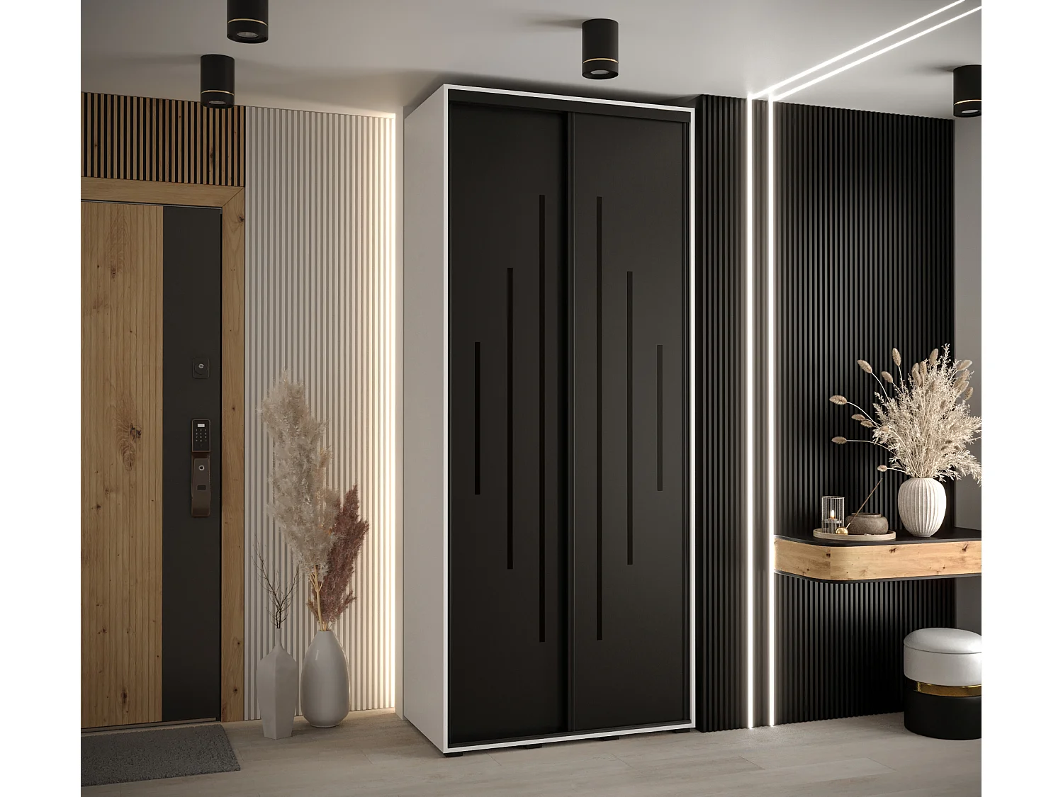 ARMOIRE DAVOS 12 À PORTES COULISSANTES 235,2/100/45 2 portes