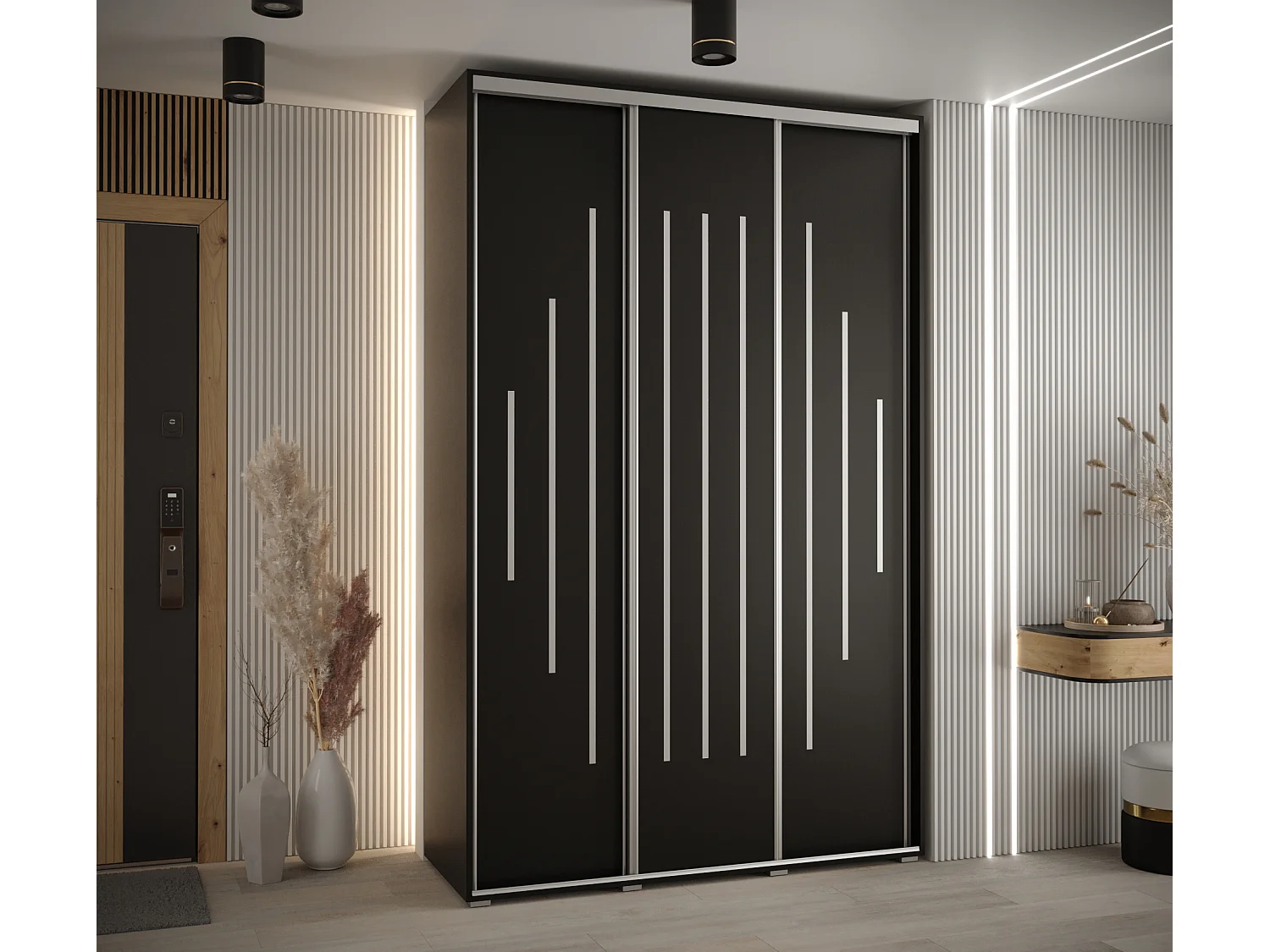 ARMOIRE DAVOS 12 À PORTES COULISSANTES 235,2/150/45 3 portes