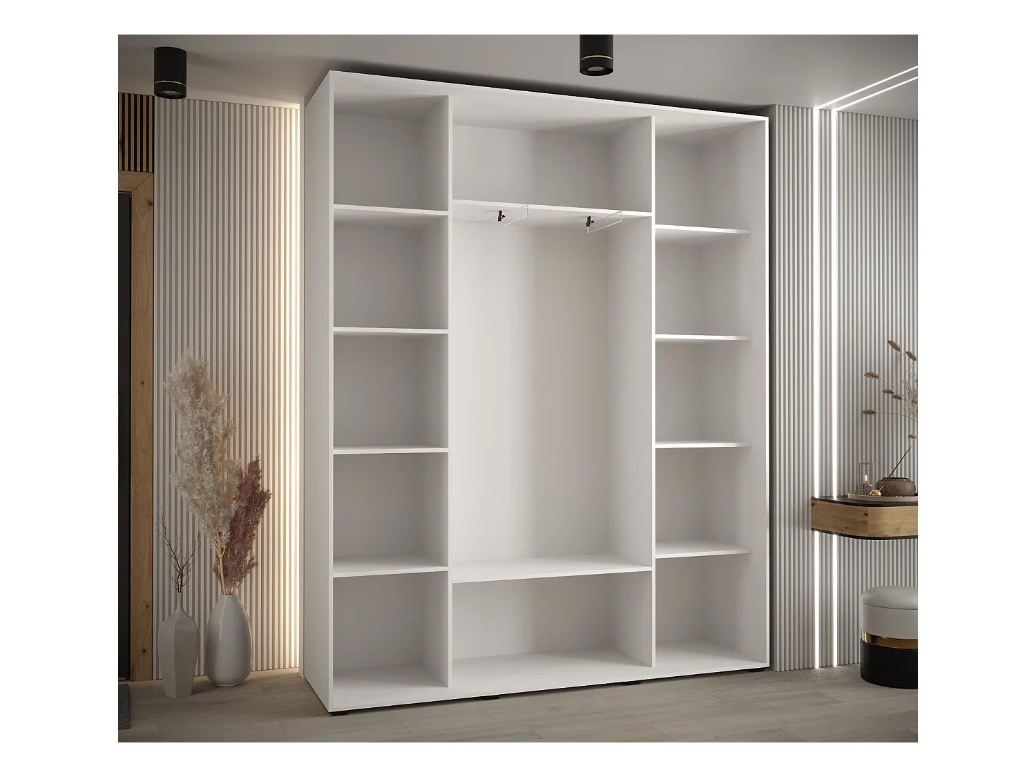 ARMOIRE DAVOS 12 À PORTES COULISSANTES 235,2/200/45 3 portes