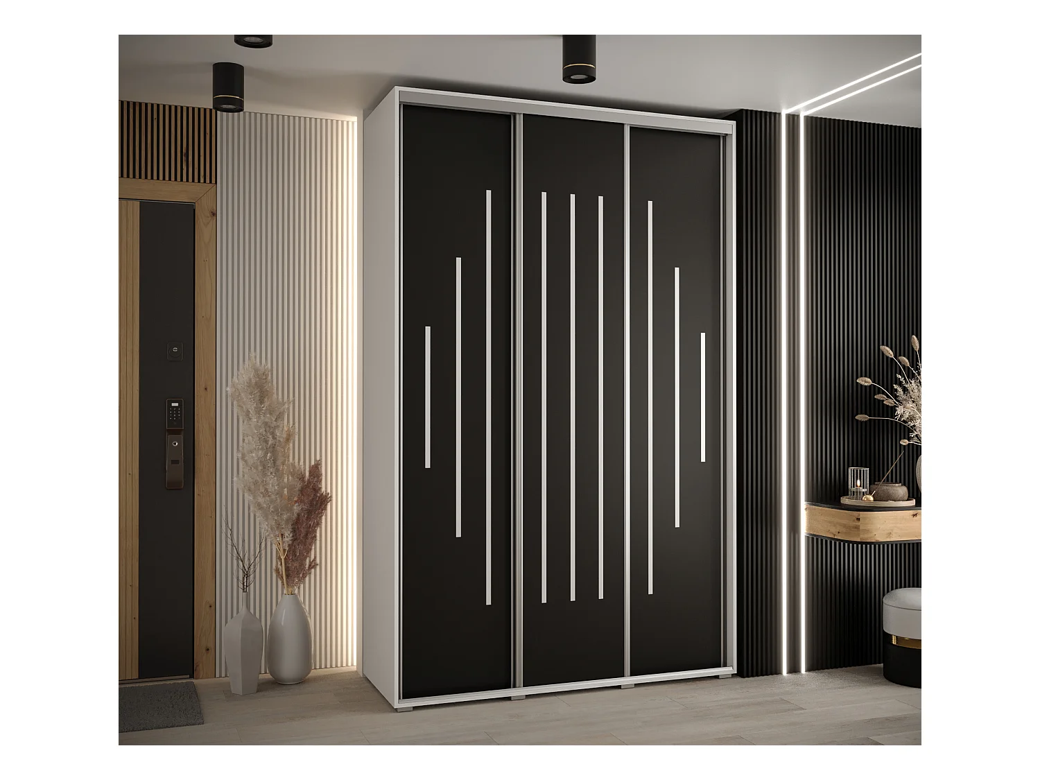 ARMOIRE DAVOS 12 À PORTES COULISSANTES 235,2/160/60 3 portes