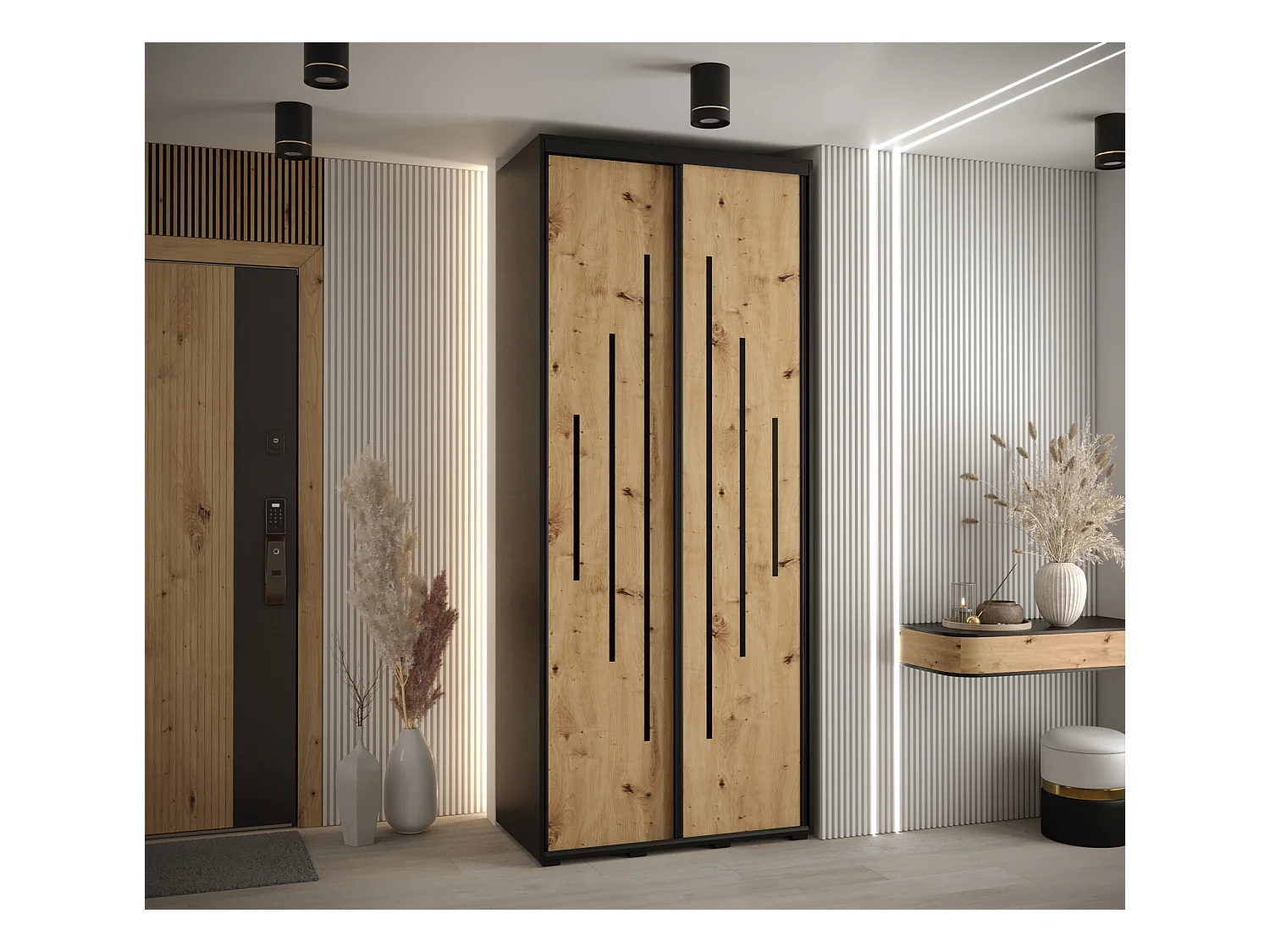 ARMOIRE DAVOS 12 À PORTES COULISSANTES 235,2/110/60 2 portes