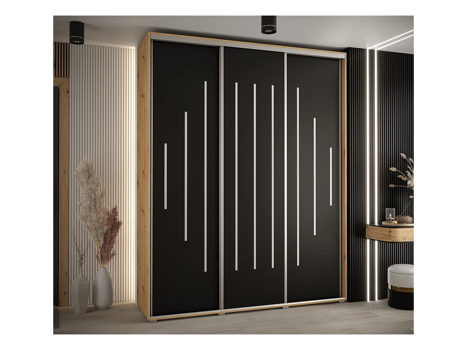 ARMOIRE DAVOS 12 À PORTES COULISSANTES 235,2/200/45 3 portes