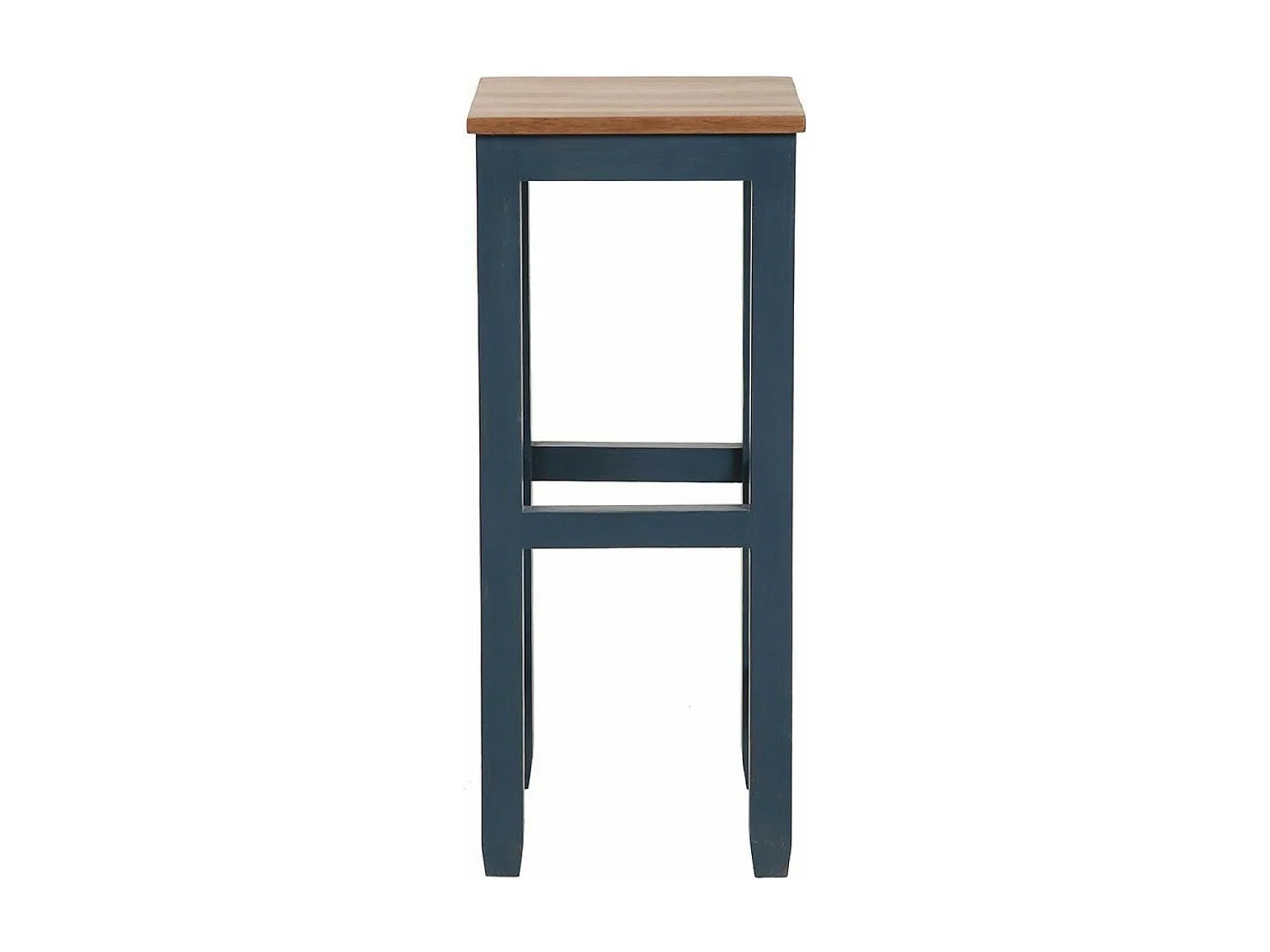 Tabouret haut Bois Bleu - Brocante Interior's