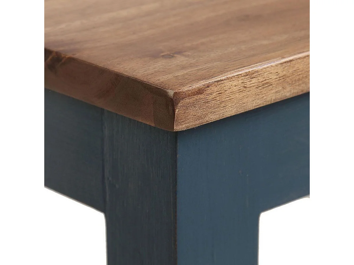 Tabouret haut Bois Bleu - Brocante Interior's