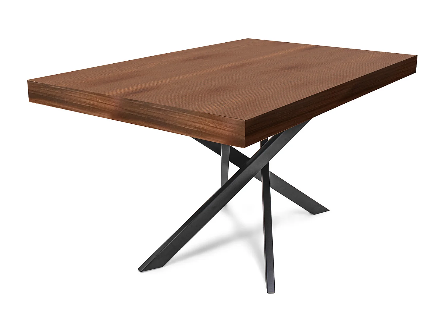 Figaro - Table extensible avec pieds croisés 140(220)x90 cm, teak