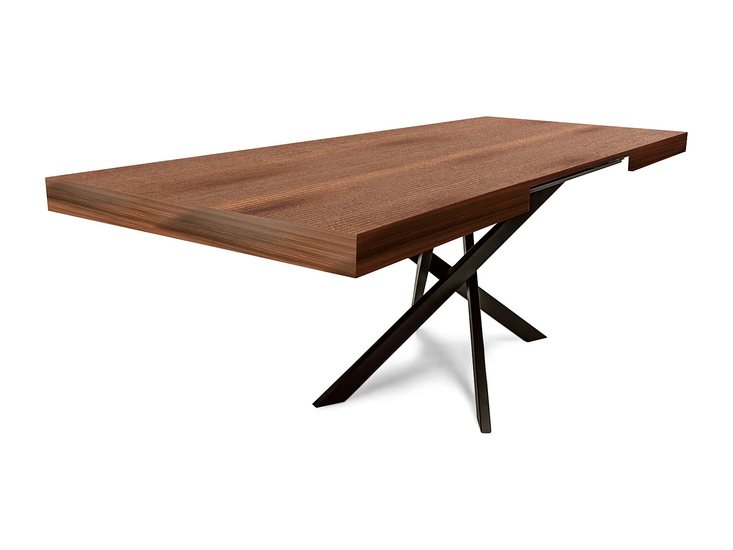 Figaro - Table extensible avec pieds croisés 140(220)x90 cm, teak