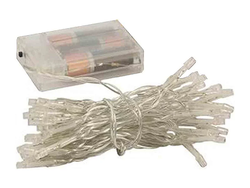 Luci di Natale colore bianco caldo, catena luminosa a batteria per interno 100 LED (7 m)