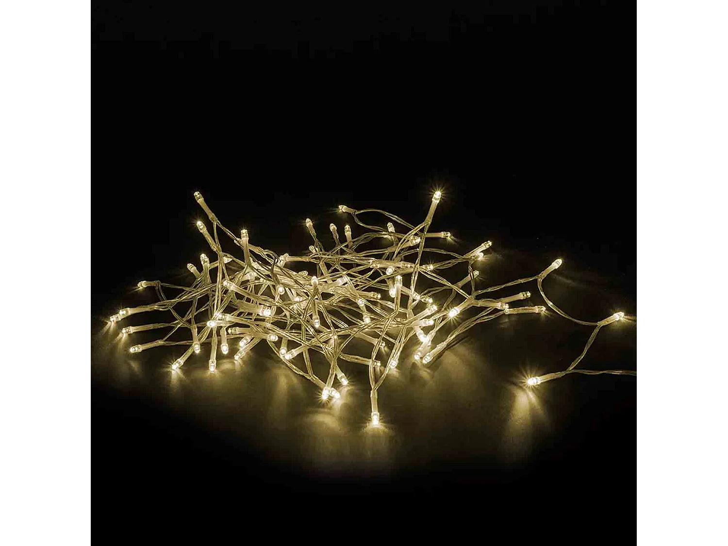Luci di Natale colore bianco caldo, catena luminosa a batteria per interno 100 LED (7 m)