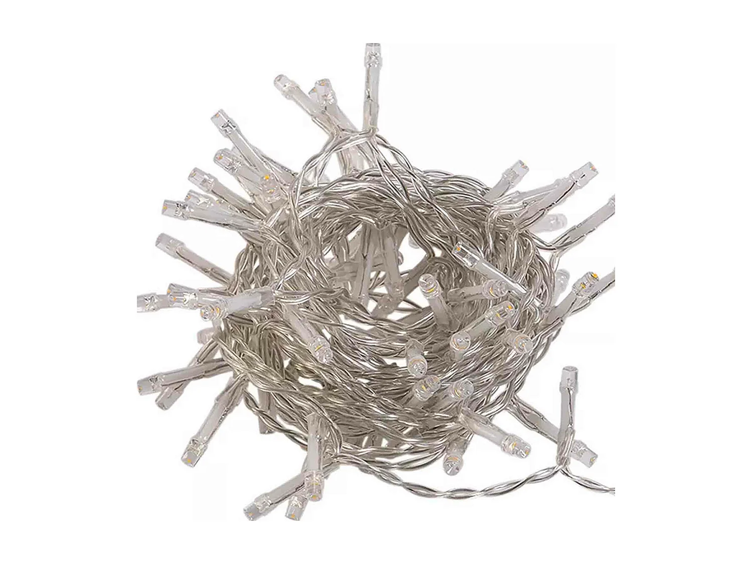 Luci di Natale colore bianco caldo, catena luminosa a batteria per interno 100 LED (7 m)