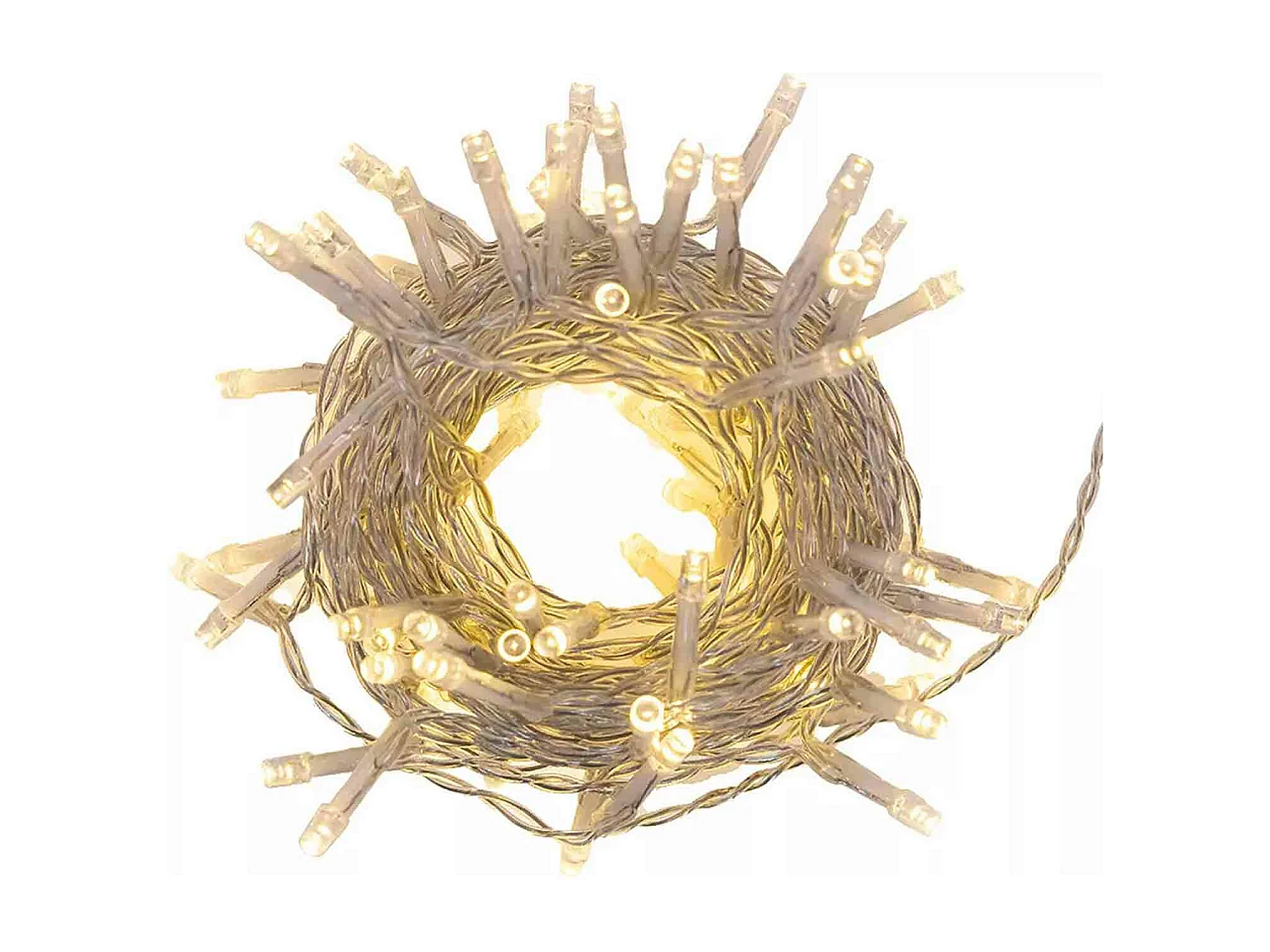 Luci di Natale colore bianco caldo, catena luminosa a batteria per interno 100 LED (7 m)