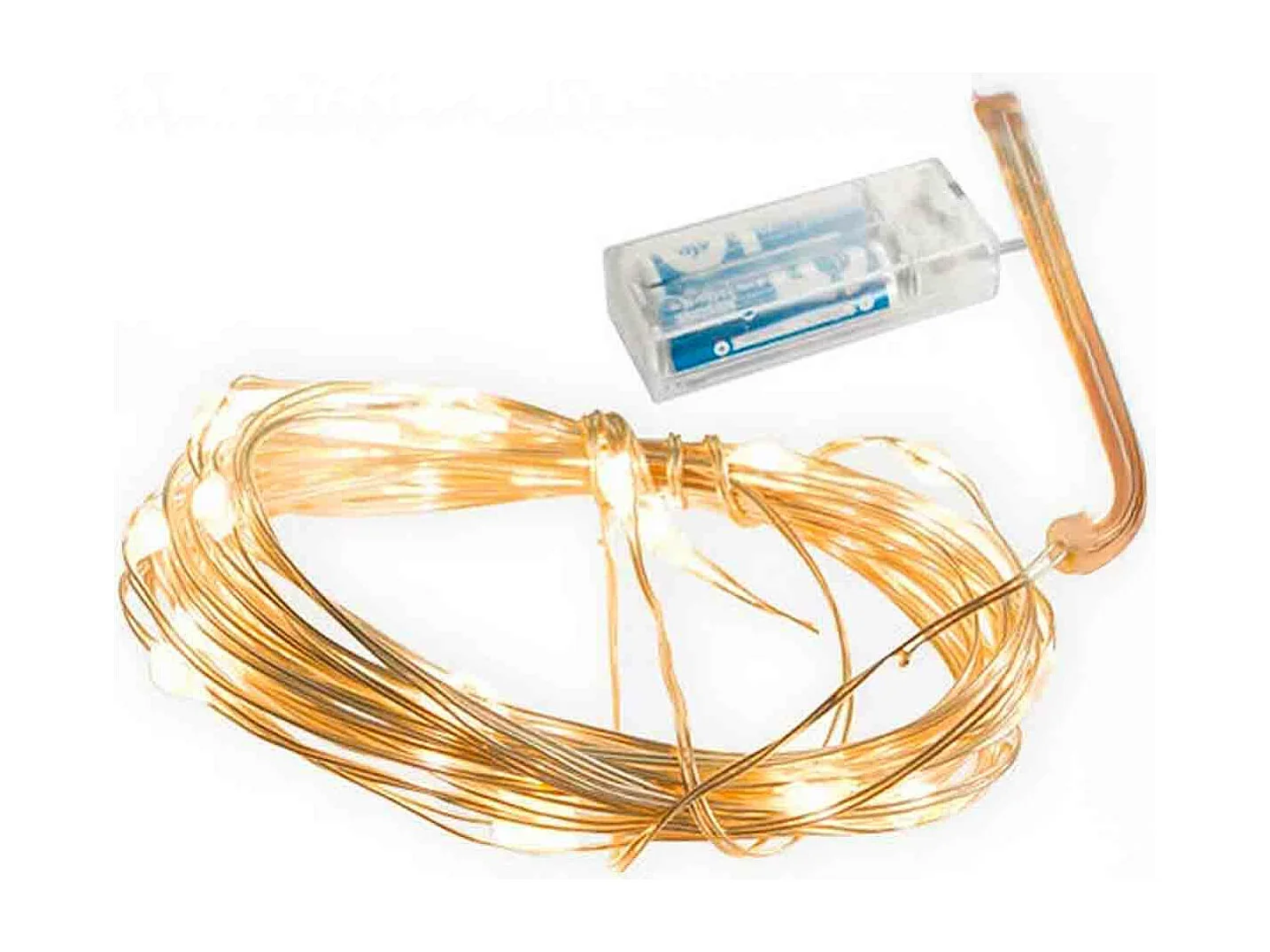 Lumineuse interieur à batterie, guirlande lumineuse Noël 100 LED, couleur blanc chaud (10 m)