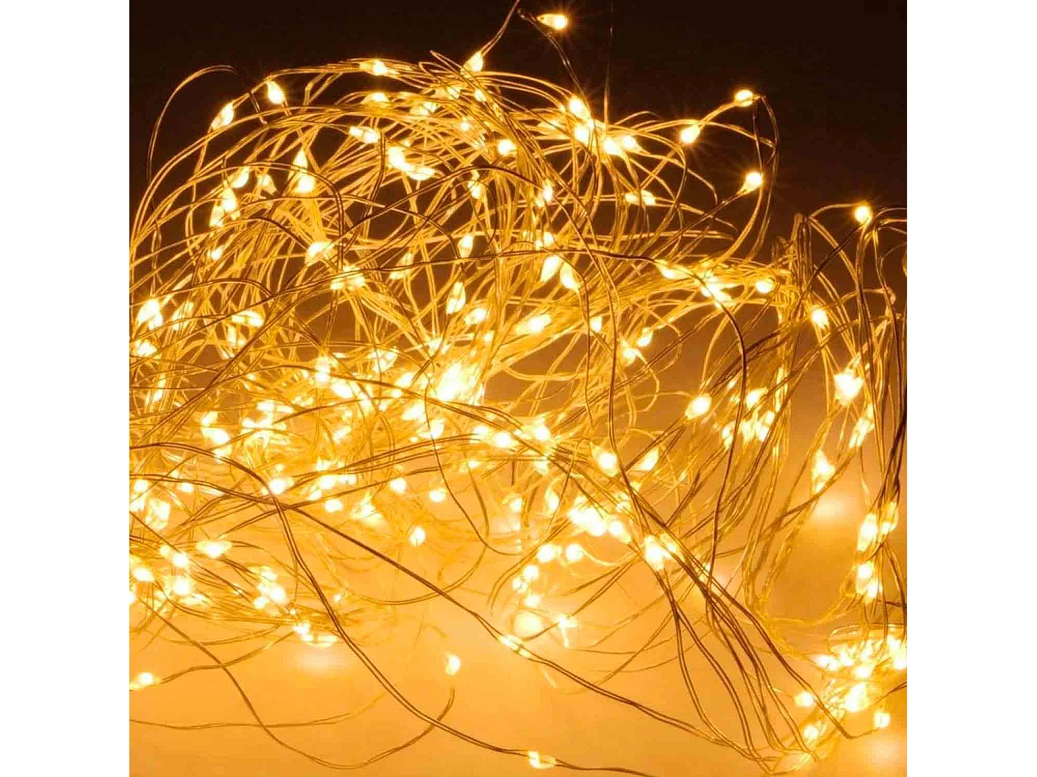 Lumineuse interieur à batterie, guirlande lumineuse Noël 100 LED, couleur blanc chaud (10 m)