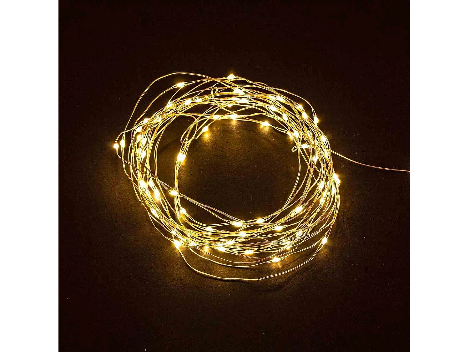 Lumineuse interieur à batterie, guirlande lumineuse Noël 100 LED, couleur blanc chaud (10 m)