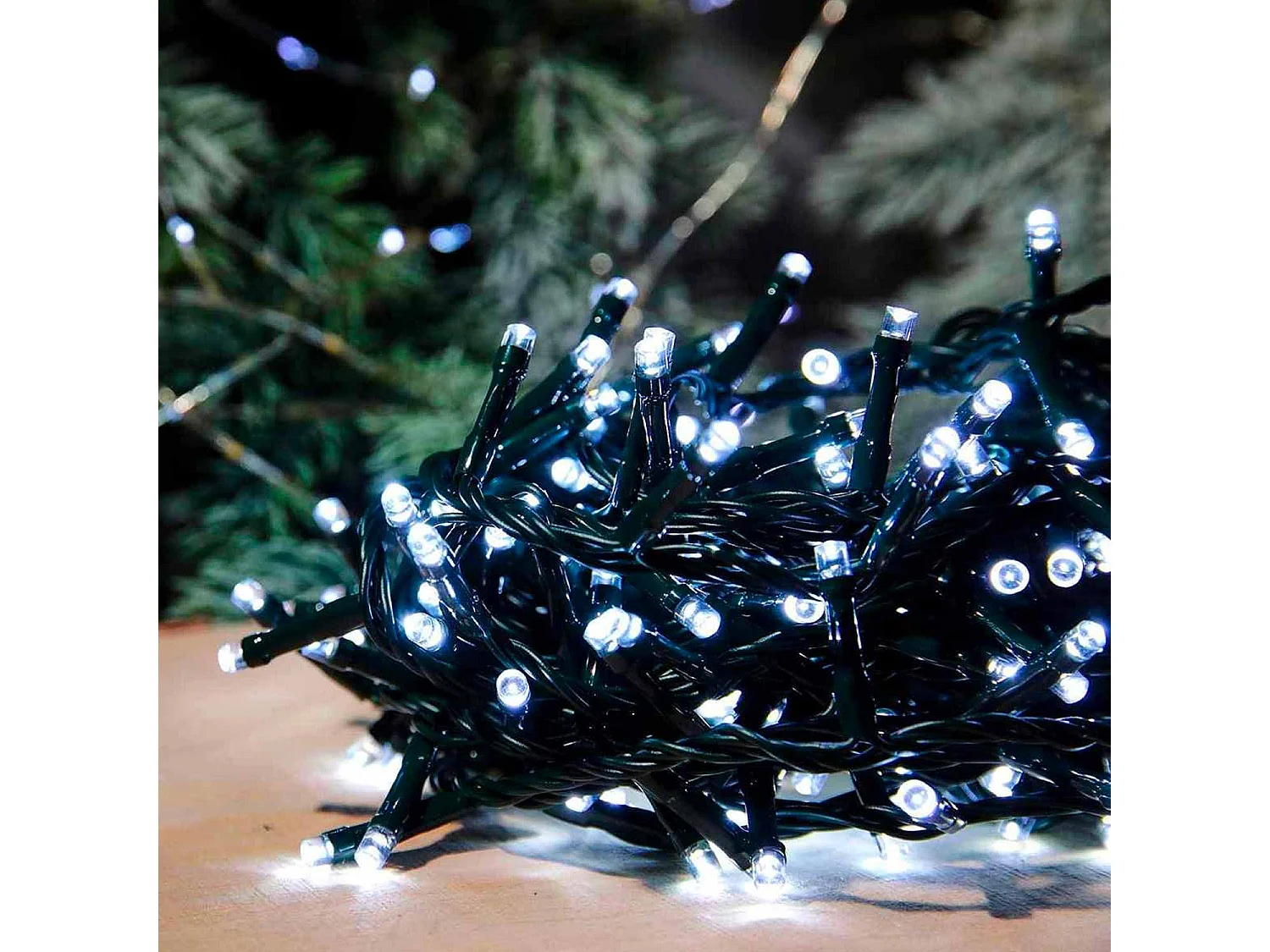 Luci di Natale colore bianco, catena luminosa per esterno 300 LED