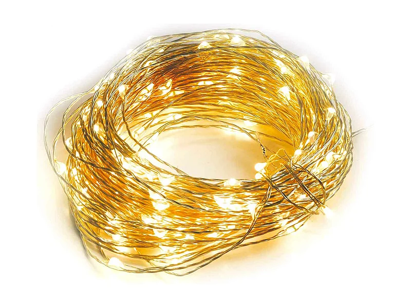 Lumineuse exterieur couleur blanc chaud, guirlande lumineuse Noël 300 micro LED