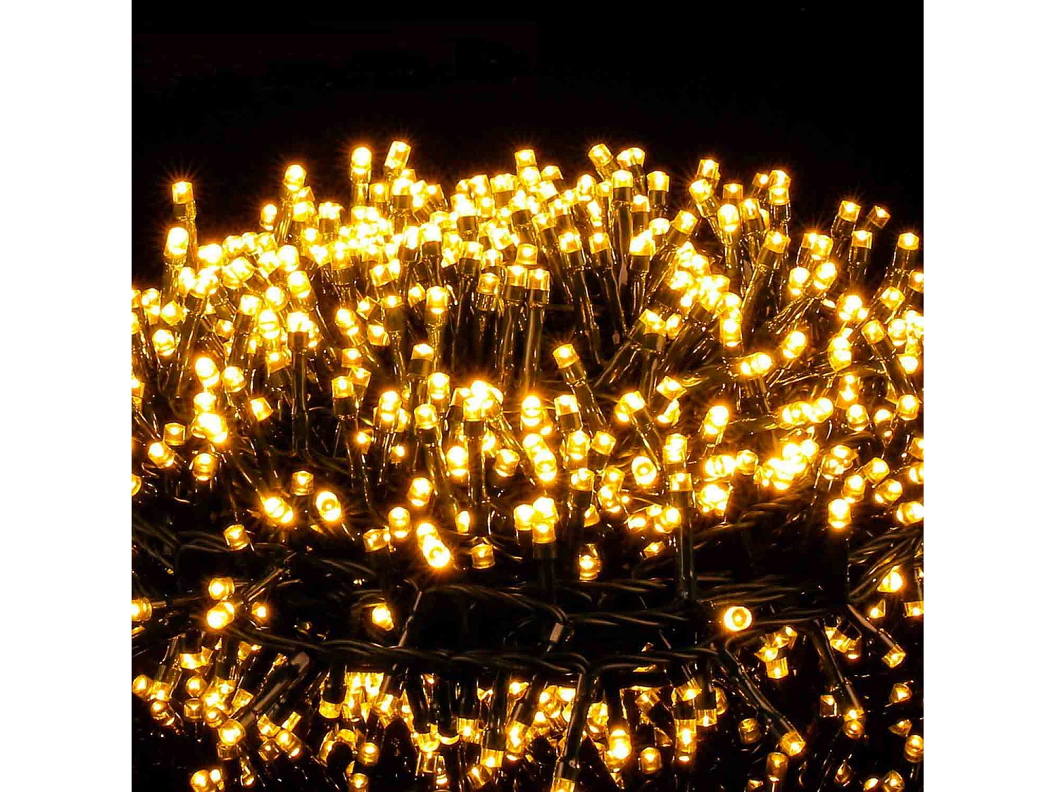 Luces Navidad color blanco cálido, guirnalda luces exterior 1000 LED