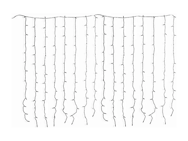 Cortina luces exterior, luz Navidad, 104 LED color blanco cálido
