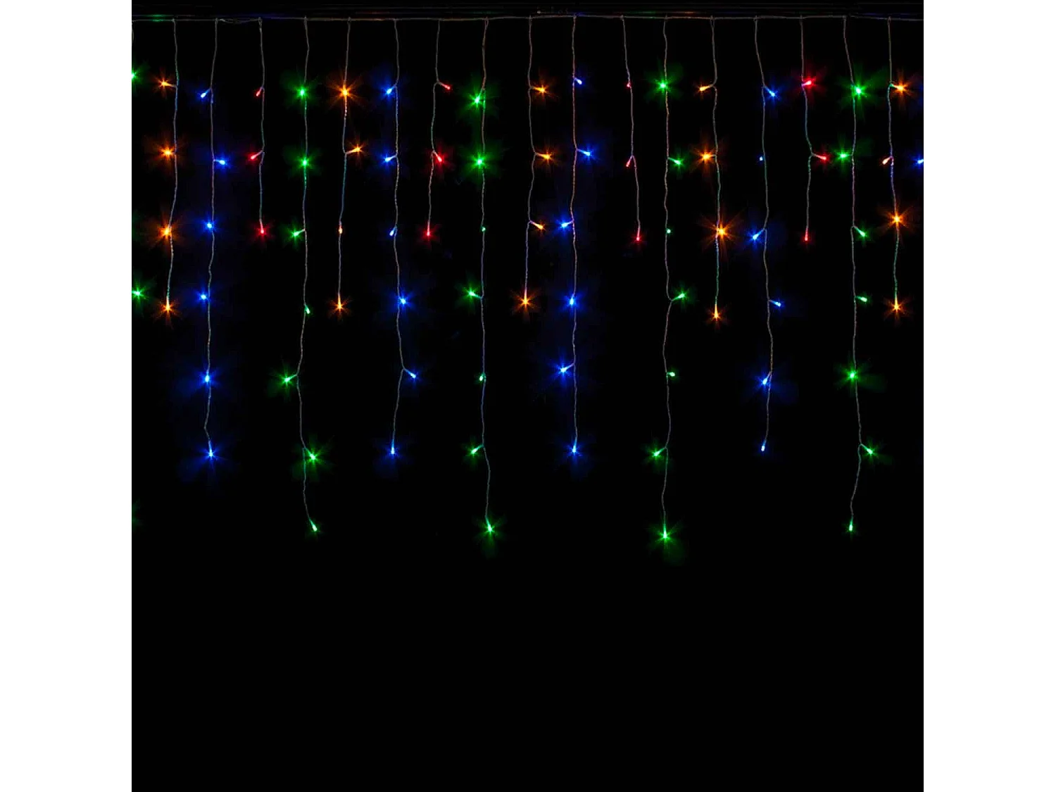 Rideau lumineux exterieur, guirlande lumineuse Noël, 300 LED multicolore