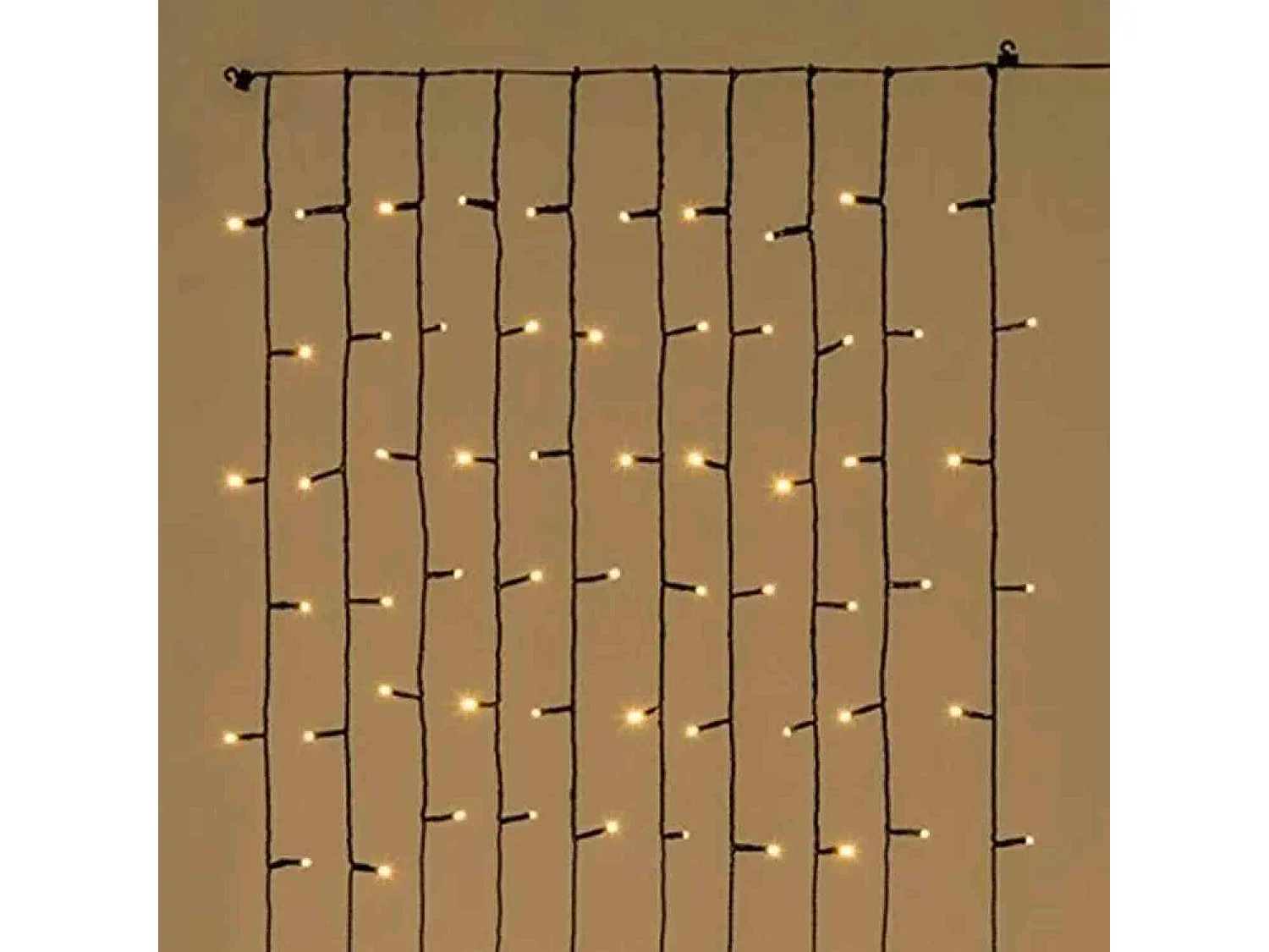 Tenda luminosa per esterno, luci Natale, 208 LED colore bianco caldo