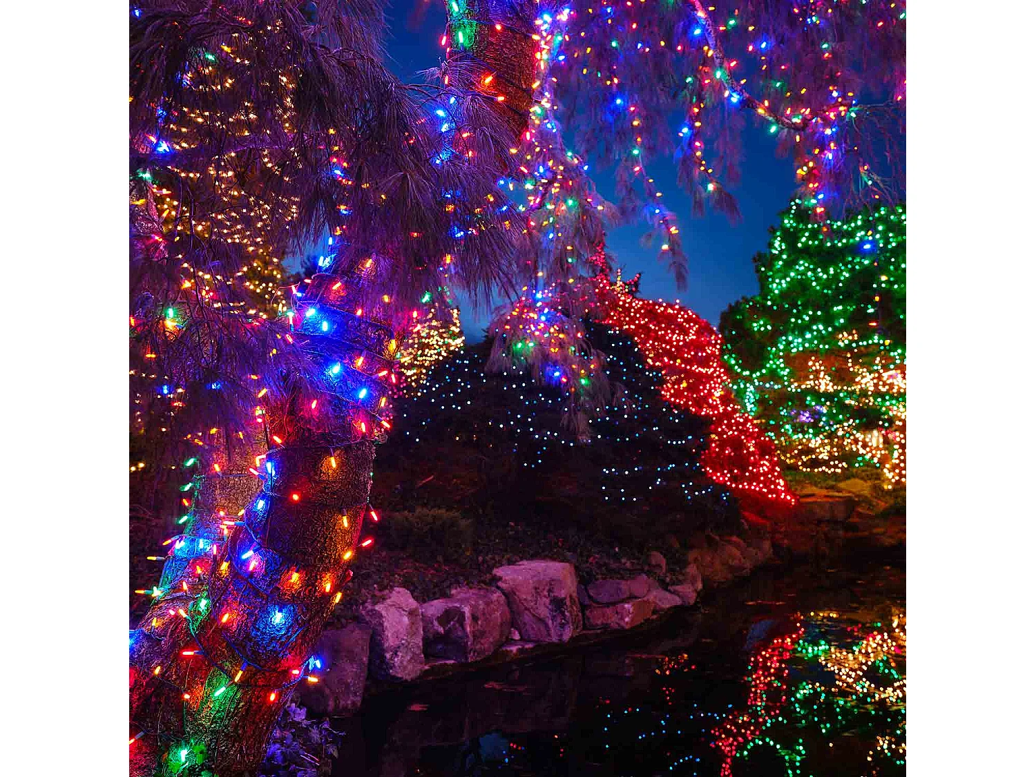 Lumineuse exterieur Multicolore, guirlande lumineuse Noël 1000 LED
