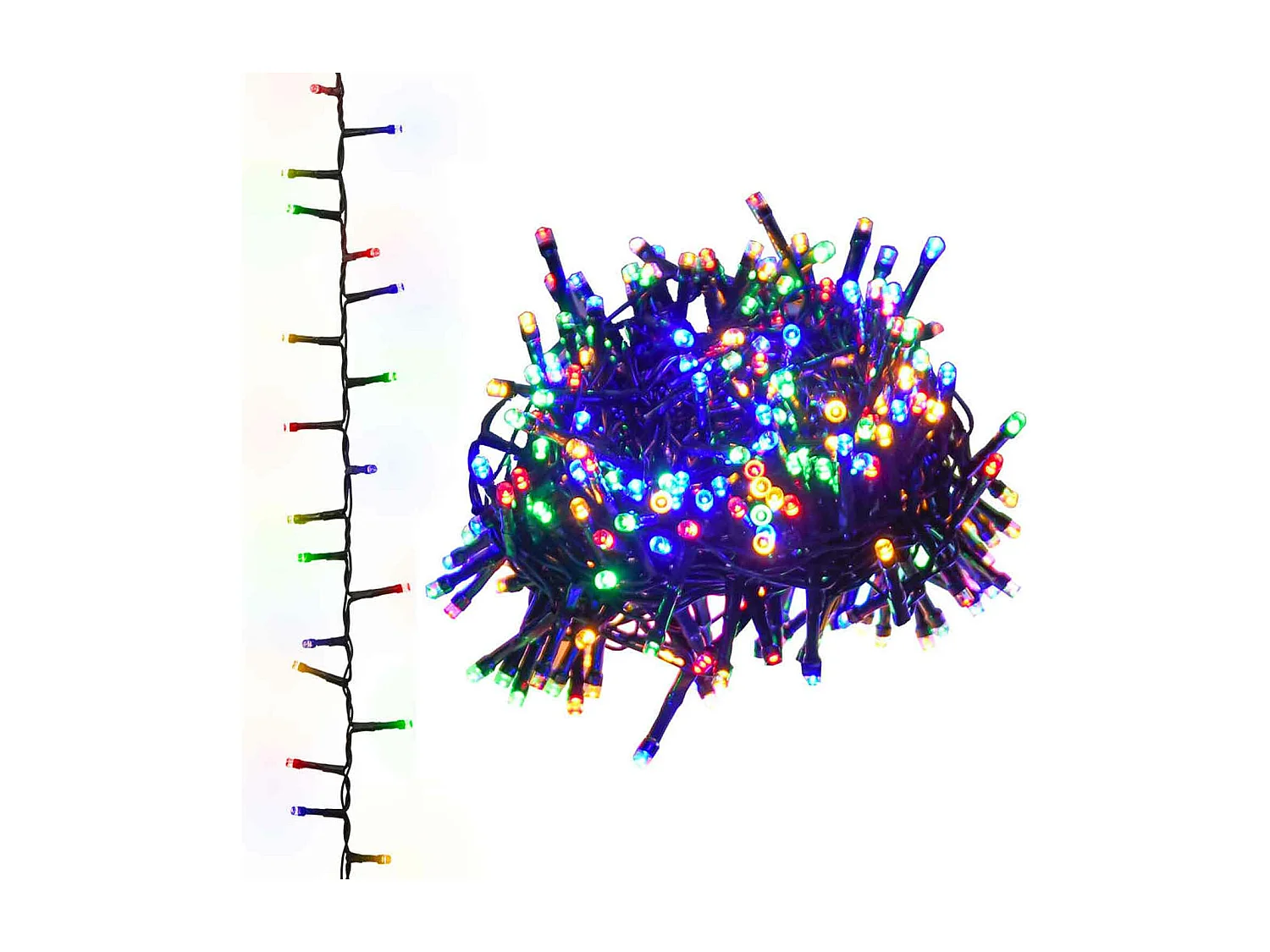Luci di Natale Multicolor, catena luminosa per esterno 500 LED