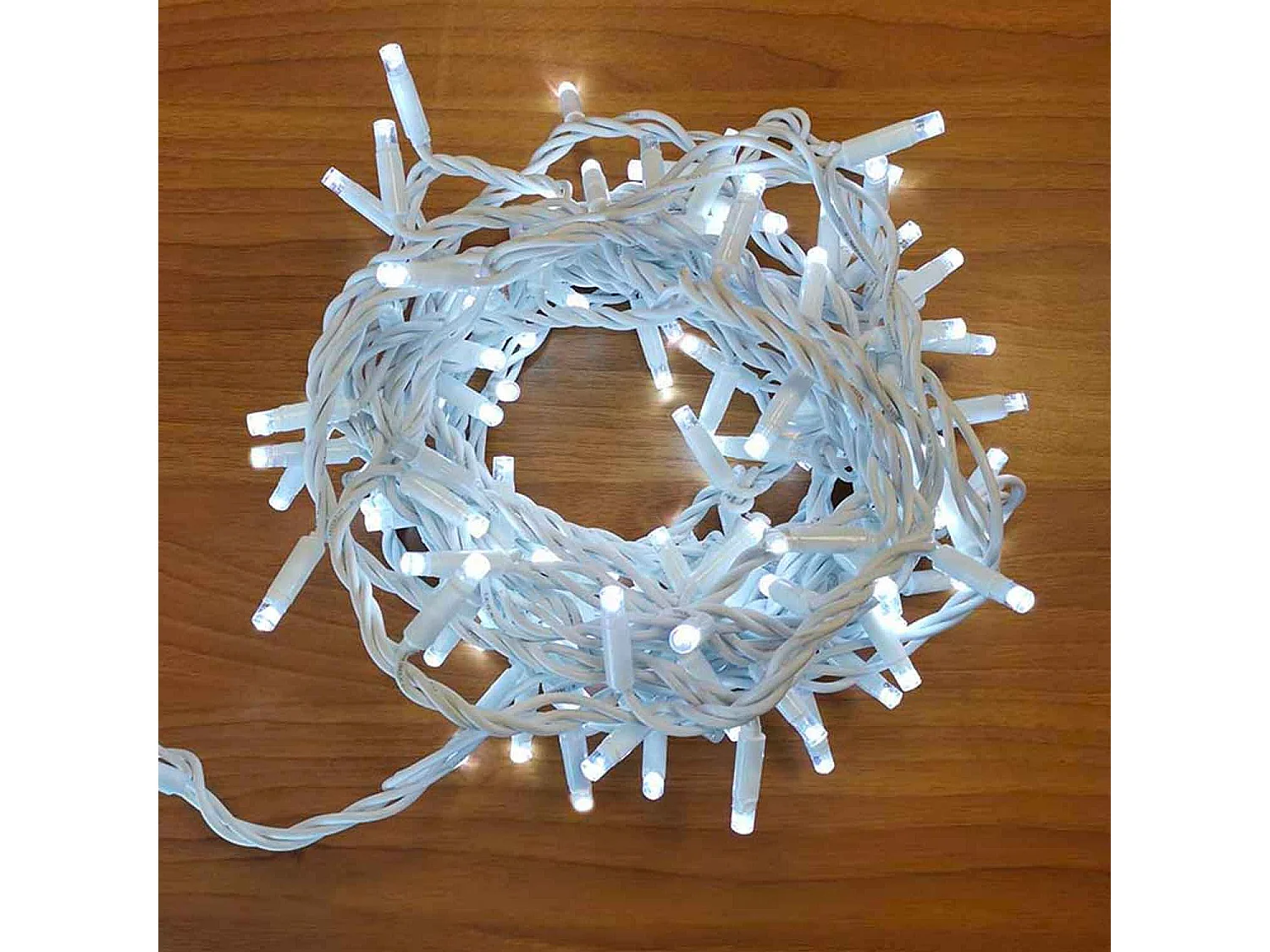 Lumineuse de Noël 2in1 blanc/blanc chaud, guirlande lumineuse pour intérieur et extérieur 400 LED