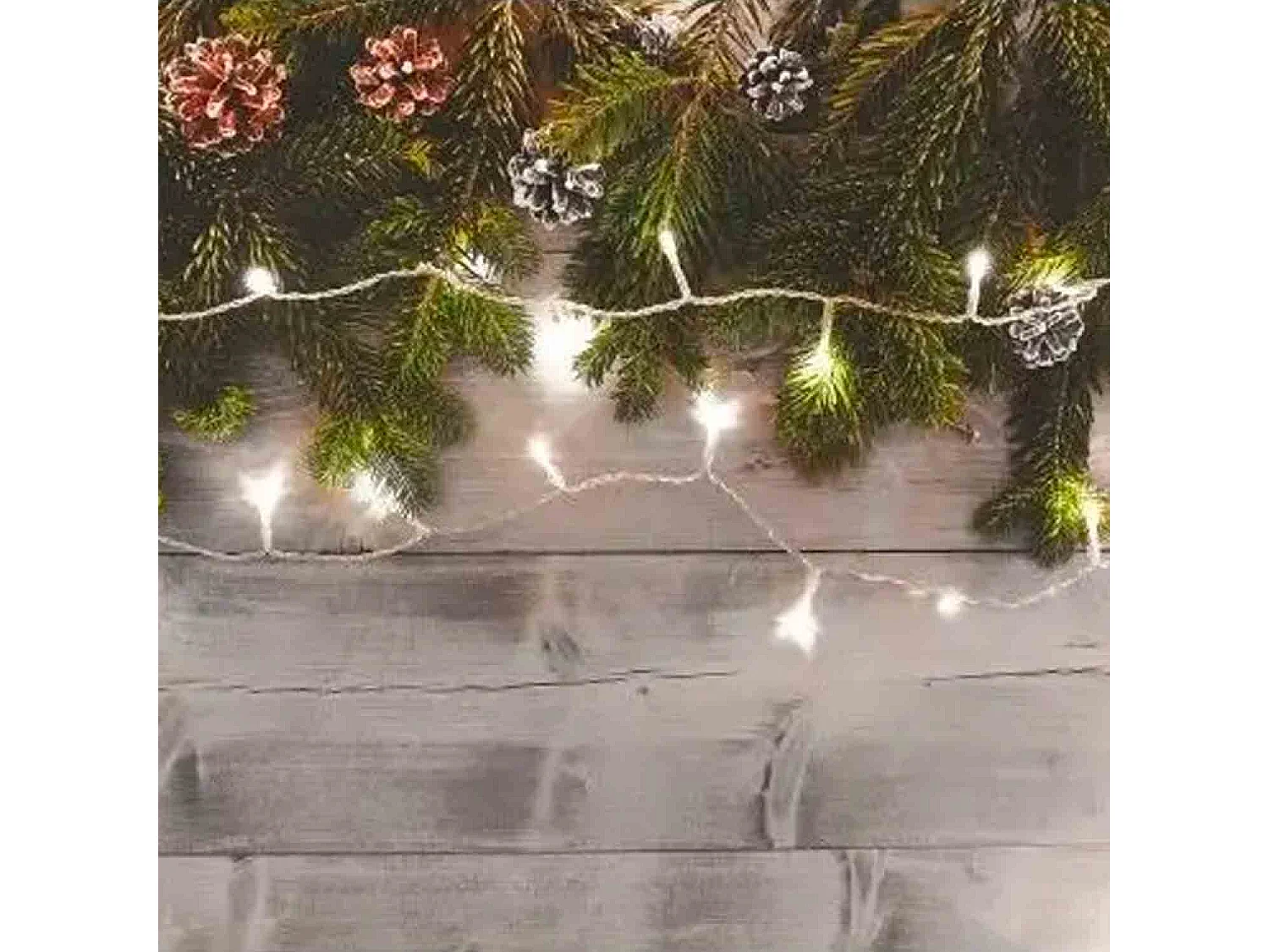 Lumineuse interieur à batterie, guirlande lumineuse Noël 100 LED, couleur blanc