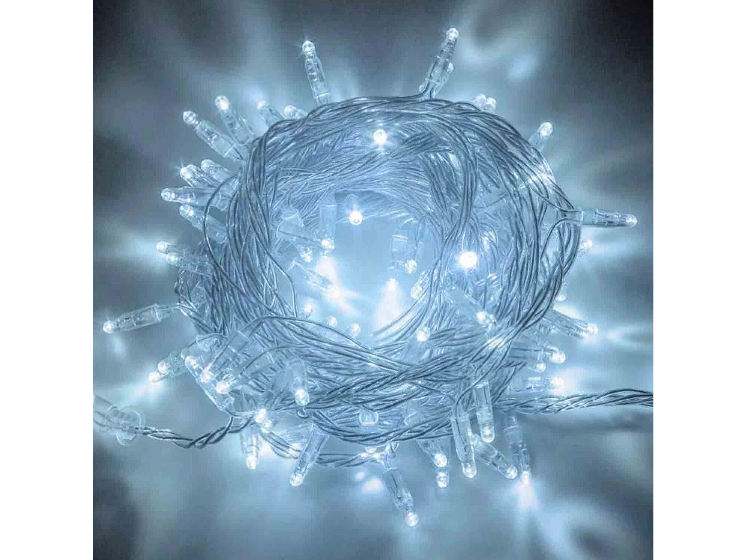 Lumineuse interieur à batterie, guirlande lumineuse Noël 100 LED, couleur blanc